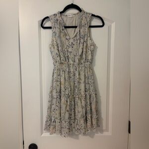 Blu Pepper Cream Floral Mini Dress